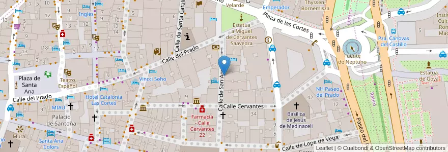 Mapa de ubicacion de SAN AGUSTIN, CALLE, DE,7 en Espagne, Communauté De Madrid, Communauté De Madrid, Área Metropolitana De Madrid Y Corredor Del Henares, Madrid.