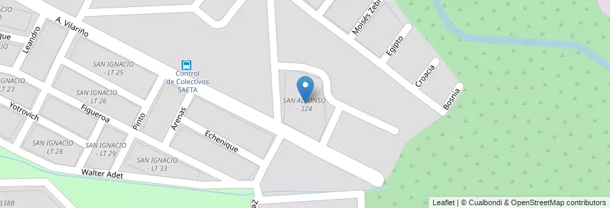 Mapa de ubicacion de SAN ALFONSO - 324 en الأرجنتين, Salta, Capital, Municipio De Salta, Salta.