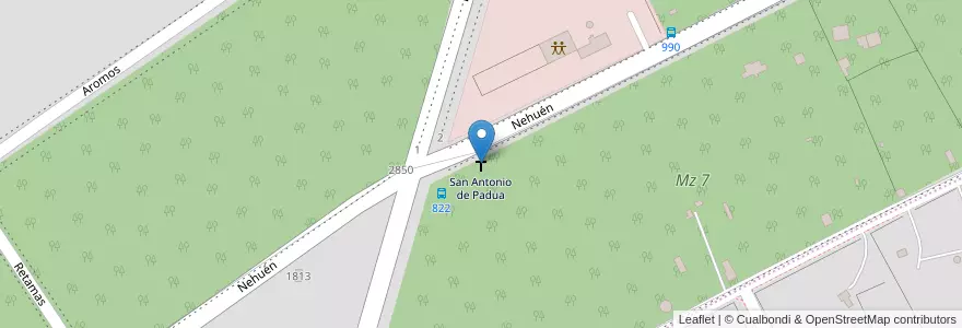 Mapa de ubicacion de San Antonio de Padua en Argentine, Chili, Province De Santa Cruz, Humedal, Deseado, Caleta Olivia.