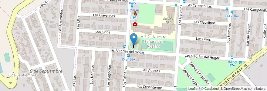 Mapa de ubicacion de San Arnoldo Janssen en Arjantin, Misiones, Departamento Capital, Municipio De Posadas.