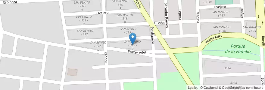 Mapa de ubicacion de SAN BENIRO - 315 - D en 阿根廷, Salta, Capital, Municipio De Salta, Salta.