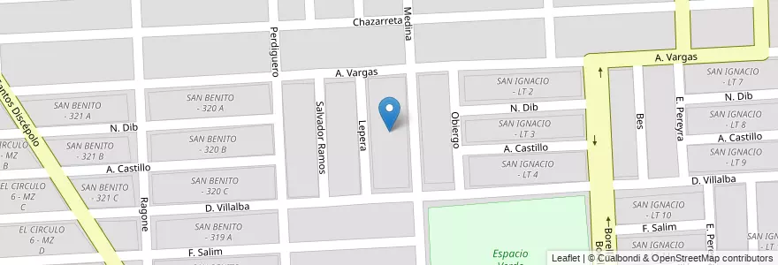 Mapa de ubicacion de SAN BENITO - 305 A en Argentina, Salta, Capital, Municipio De Salta, Salta.