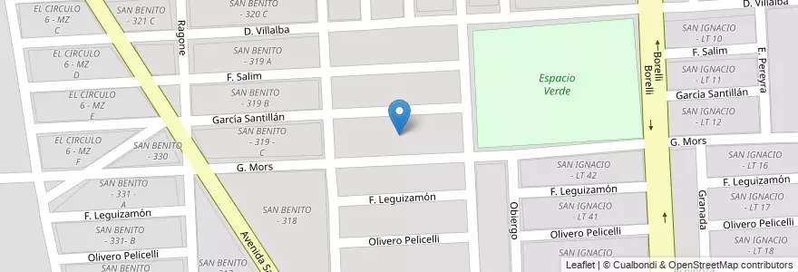 Mapa de ubicacion de SAN BENITO - 306 C en アルゼンチン, サルタ州, Capital, Municipio De Salta, Salta.