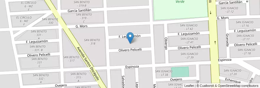 Mapa de ubicacion de SAN BENITO - 307 B en الأرجنتين, Salta, Capital, Municipio De Salta, Salta.