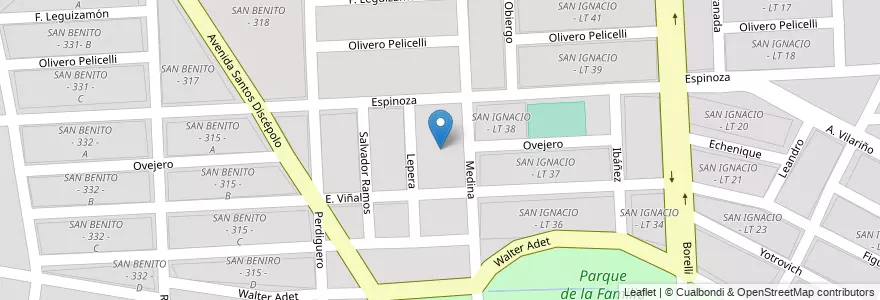 Mapa de ubicacion de SAN BENITO - 308 A en الأرجنتين, Salta, Capital, Municipio De Salta, Salta.