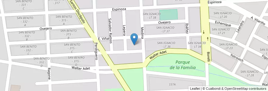 Mapa de ubicacion de SAN BENITO - 308 B en Argentina, Salta, Capital, Municipio De Salta, Salta.