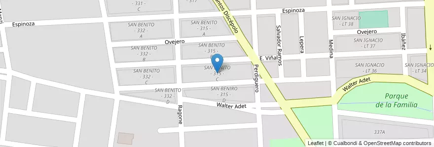 Mapa de ubicacion de SAN BENITO - 315 - C en الأرجنتين, Salta, Capital, Municipio De Salta, Salta.