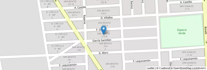Mapa de ubicacion de SAN BENITO - 319 B en Argentina, Salta, Capital, Municipio De Salta, Salta.