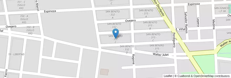 Mapa de ubicacion de SAN BENITO - 332 - C en Argentine, Salta, Capital, Municipio De Salta, Salta.