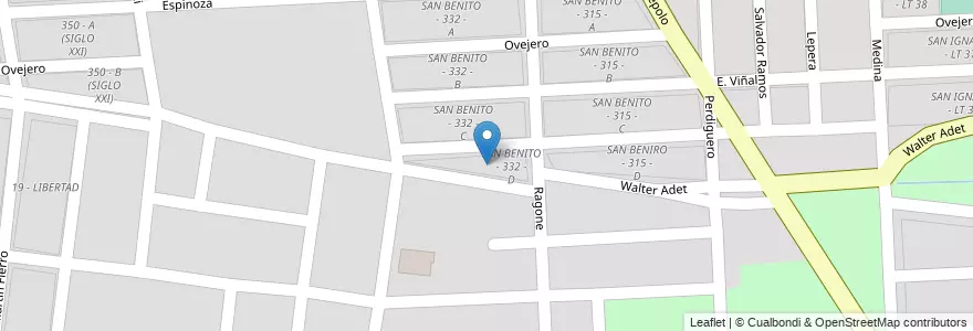 Mapa de ubicacion de SAN BENITO - 332 - D en 阿根廷, Salta, Capital, Municipio De Salta, Salta.