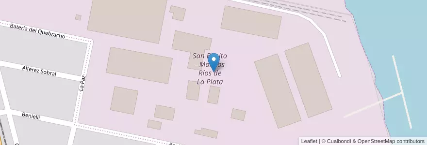 Mapa de ubicacion de San Benito - Molinos Ríos de La Plata en Argentinië, Santa Fe, Departamento San Lorenzo, Municipio De San Lorenzo, San Lorenzo.