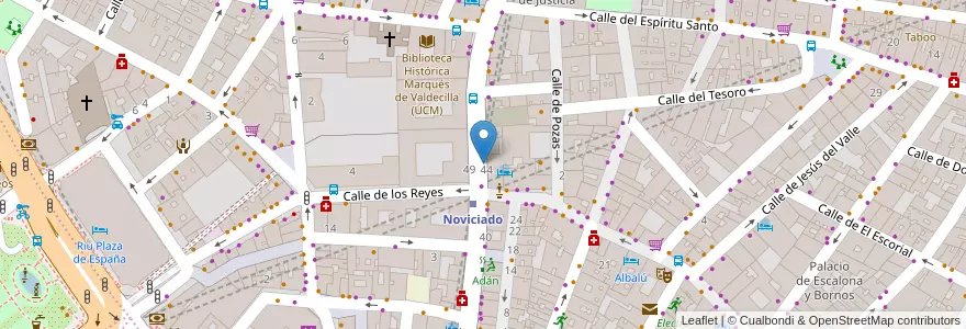Mapa de ubicacion de SAN BERNARDO, CALLE, DE,44 en スペイン, マドリード州, Comunidad De Madrid, Área Metropolitana De Madrid Y Corredor Del Henares, Madrid.