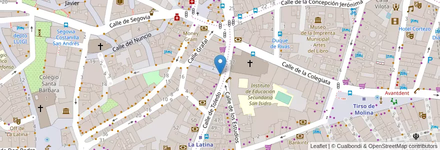 Mapa de ubicacion de San Bruno en Испания, Мадрид, Мадрид, Área Metropolitana De Madrid Y Corredor Del Henares, Мадрид.