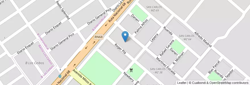 Mapa de ubicacion de SAN CARLOS - 37 en アルゼンチン, サルタ州, Capital, Municipio De Salta, Salta.