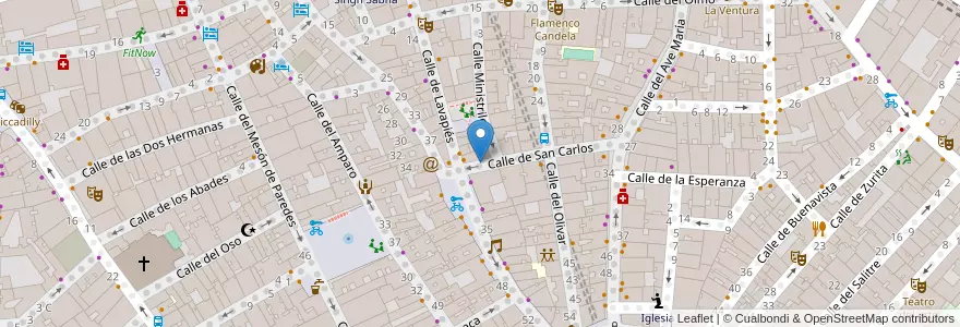 Mapa de ubicacion de SAN CARLOS, CALLE, DE,1 en اسپانیا, بخش خودمختار مادرید, بخش خودمختار مادرید, Área Metropolitana De Madrid Y Corredor Del Henares, مادرید.