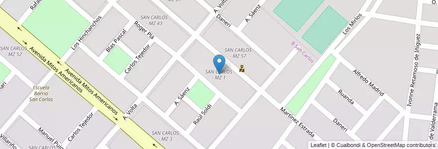 Mapa de ubicacion de SAN CARLOS - MZ 1 en 阿根廷, Salta, Capital, Municipio De Salta, Salta.
