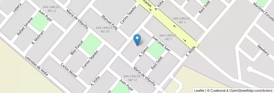 Mapa de ubicacion de SAN CARLOS - MZ 10 en Arjantin, Salta, Capital, Municipio De Salta, Salta.