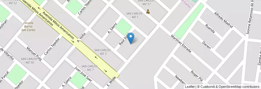 Mapa de ubicacion de SAN CARLOS - MZ 2 en Argentinien, Salta, Capital, Municipio De Salta, Salta.