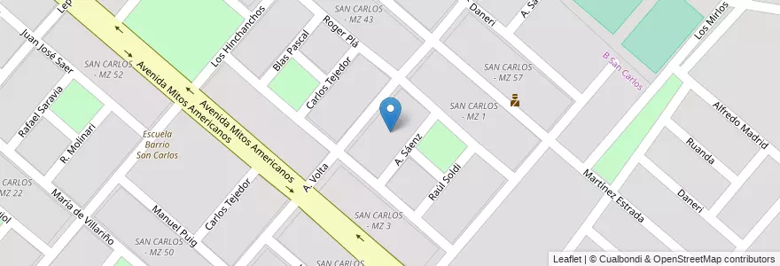 Mapa de ubicacion de SAN CARLOS - MZ 4 en 아르헨티나, Salta, Capital, Municipio De Salta, Salta.