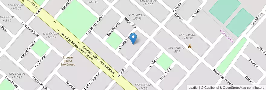 Mapa de ubicacion de SAN CARLOS - MZ 44 en 아르헨티나, Salta, Capital, Municipio De Salta, Salta.