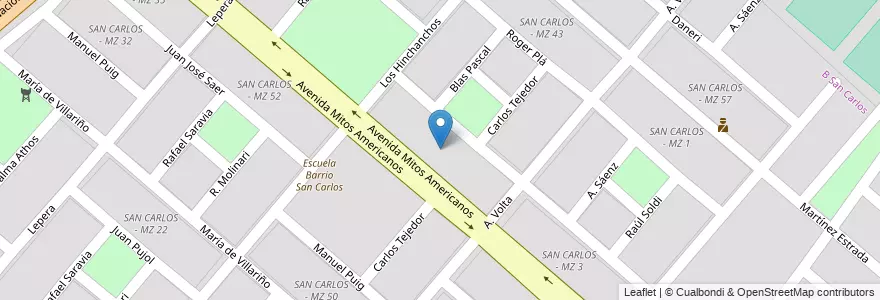 Mapa de ubicacion de SAN CARLOS - MZ 45 en 阿根廷, Salta, Capital, Municipio De Salta, Salta.