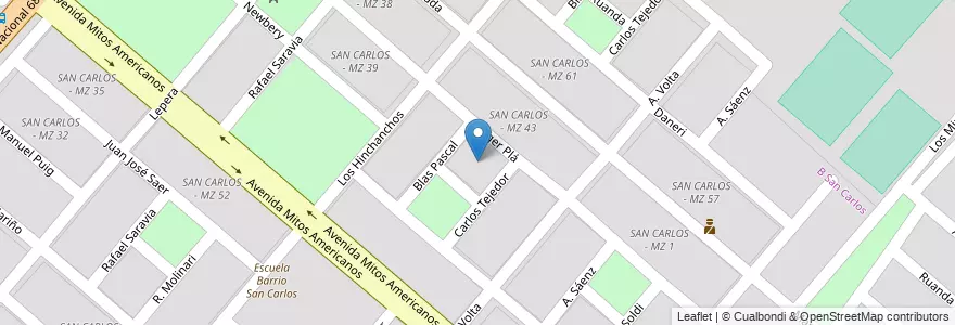 Mapa de ubicacion de SAN CARLOS - MZ 47 en 阿根廷, Salta, Capital, Municipio De Salta, Salta.