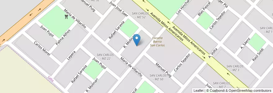 Mapa de ubicacion de SAN CARLOS - MZ 51 en Argentina, Salta, Capital, Municipio De Salta, Salta.