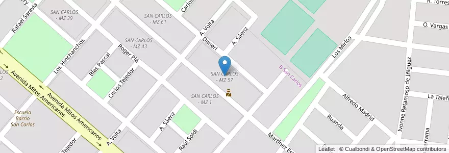 Mapa de ubicacion de SAN CARLOS - MZ 57 en Аргентина, Сальта, Capital, Municipio De Salta, Salta.