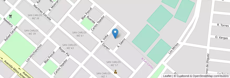 Mapa de ubicacion de SAN CARLOS - MZ 58 en الأرجنتين, Salta, Capital, Municipio De Salta, Salta.