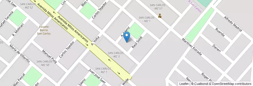 Mapa de ubicacion de SAN CARLOS - MZ 6 en 阿根廷, Salta, Capital, Municipio De Salta, Salta.