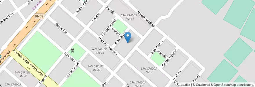 Mapa de ubicacion de SAN CARLOS - MZ 65 en Argentinien, Salta, Capital, Municipio De Salta, Salta.