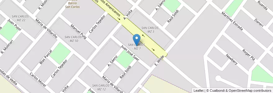 Mapa de ubicacion de SAN CARLOS - MZ 7 en Argentinien, Salta, Capital, Municipio De Salta, Salta.