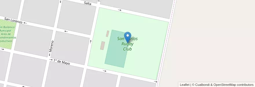 Mapa de ubicacion de San Carlos Rugby Club en آرژانتین, سانتافه, Departamento Las Colonias, San Carlos Centro, San Carlos Centro.
