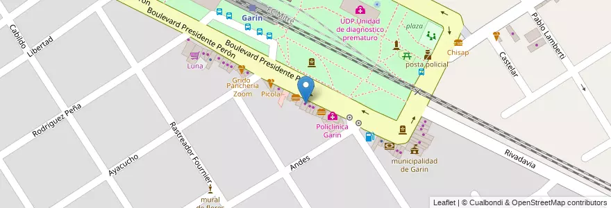 Mapa de ubicacion de San cayetano en Аргентина, Буэнос-Айрес, Partido De Escobar, Garín.