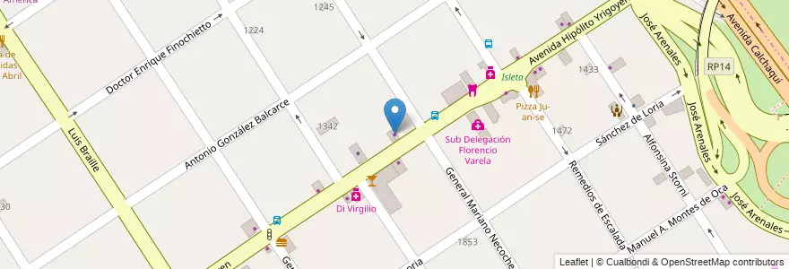 Mapa de ubicacion de San Cayetano en Аргентина, Буэнос-Айрес, Partido De Florencio Varela, Florencio Varela.