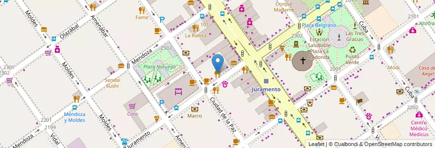 Mapa de ubicacion de San Cayetano, Belgrano en Argentinië, Ciudad Autónoma De Buenos Aires, Buenos Aires, Comuna 13.