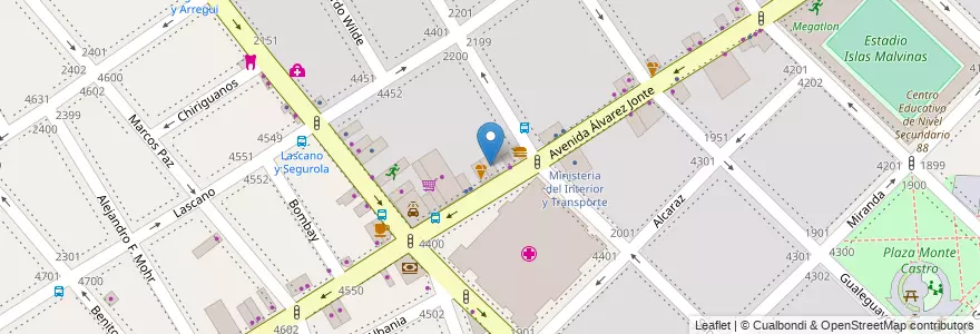 Mapa de ubicacion de San Cayetano, Monte Castro en Argentina, Autonomous City Of Buenos Aires, Autonomous City Of Buenos Aires, Comuna 10, Comuna 11.