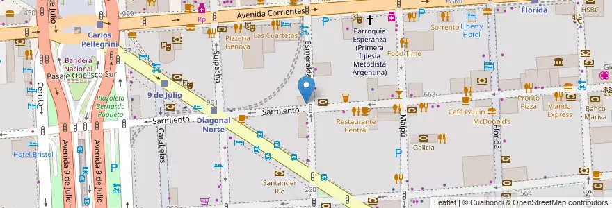 Mapa de ubicacion de San Cor Salud, San Nicolas en Argentinië, Ciudad Autónoma De Buenos Aires, Comuna 1, Buenos Aires.