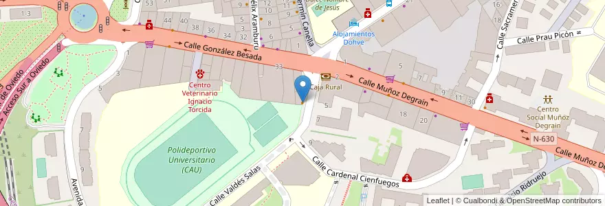 Mapa de ubicacion de San Fernando en Spanien, Asturien, Asturien, Oviedo.