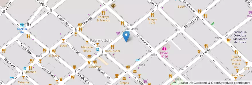 Mapa de ubicacion de San Francisco Javier, Palermo en Argentina, Ciudad Autónoma De Buenos Aires, Buenos Aires, Comuna 14.