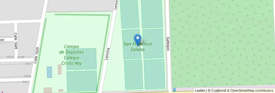 Mapa de ubicacion de San Francisco Solano en الأرجنتين, سانتا في, Departamento Rosario, Municipio De Rosario, روساريو.