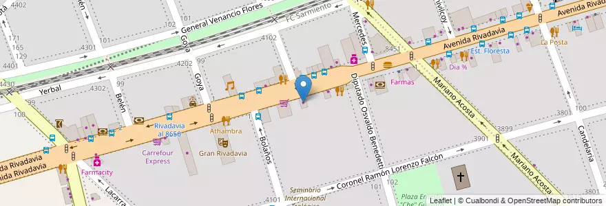 Mapa de ubicacion de San Fransico, Velez Sarsfield en アルゼンチン, Ciudad Autónoma De Buenos Aires, ブエノスアイレス, Comuna 10.