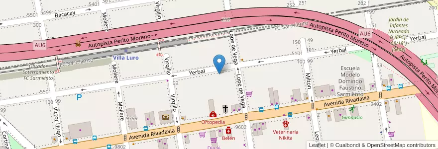 Mapa de ubicacion de San Gabriel Arcangel, Villa Luro en 阿根廷, Ciudad Autónoma De Buenos Aires, 布宜诺斯艾利斯, Comuna 10.