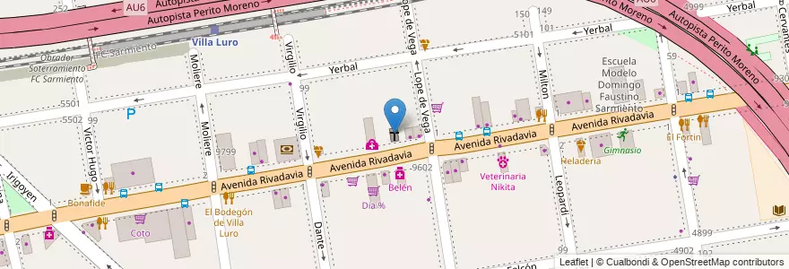 Mapa de ubicacion de San Gabriel Arcángel, Villa Luro en Arjantin, Ciudad Autónoma De Buenos Aires, Buenos Aires, Comuna 10.