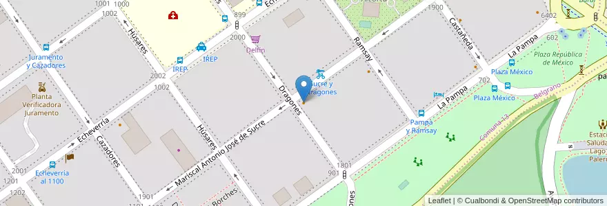 Mapa de ubicacion de San Gennaro en آرژانتین, Ciudad Autónoma De Buenos Aires, Buenos Aires, Comuna 13.