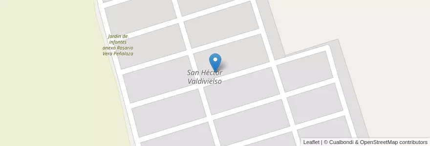 Mapa de ubicacion de San Héctor Valdivielso en Arjantin, Şili, La Rioja, Coronel Felipe Varela.