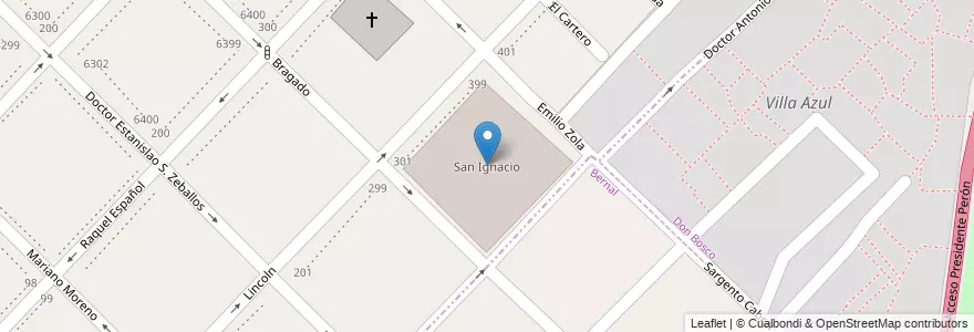 Mapa de ubicacion de San Ignacio en Argentinien, Provinz Buenos Aires, Partido De Avellaneda, Wilde.