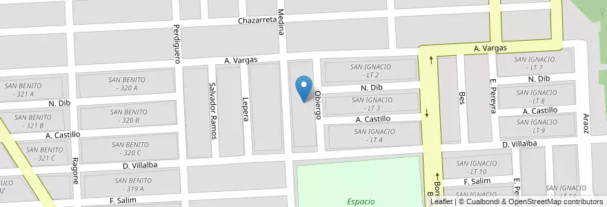 Mapa de ubicacion de SAN IGNACIO - LT 1 en آرژانتین, Salta, Capital, Municipio De Salta, Salta.