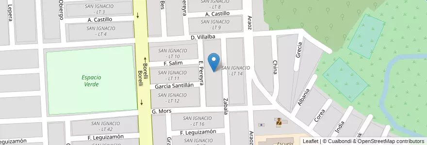 Mapa de ubicacion de SAN IGNACIO - LT 13 en 阿根廷, Salta, Capital, Municipio De Salta, Salta.