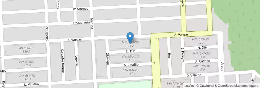 Mapa de ubicacion de SAN IGNACIO - LT 2 en Argentinien, Salta, Capital, Municipio De Salta, Salta.
